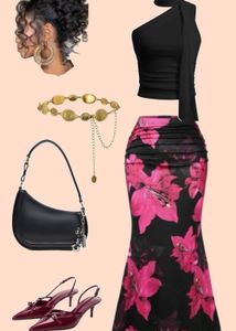 🌸Floral print Mermaid skirt🥂✨