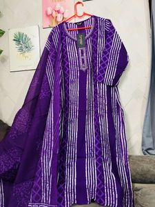 cotton Purple Kurta Set unused fixed price