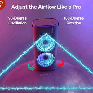 Portable Mini Cooler Fan with RGB Lights