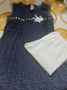 Cute Blue Polka Dot Dress