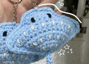 Crocheted Stingray Keychain Set