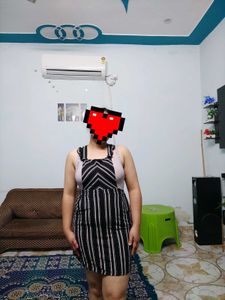 Striped Pinafore Dress