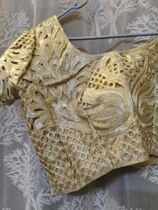Elegant Gold Embroidered Blouse