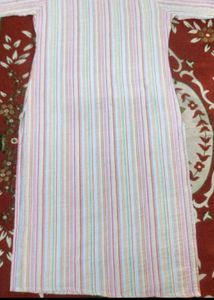 Chic Striped Cotton Kurta