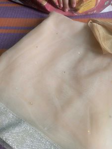 Elegant Peach dress material, dupatta with