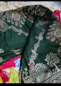 Exquisite Peacock embroidery saree