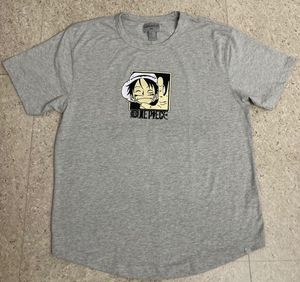 Forever 21 Grey Cotton T-Shirt (One Peice Printe