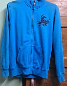 Blue Printed Sweatshirt For Women