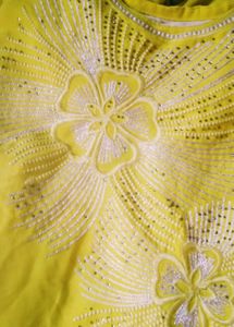 🎊Yellow Embellished Kurta set