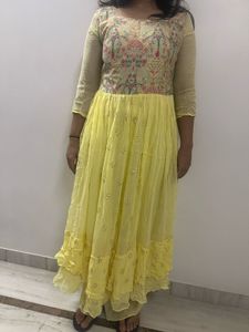 Elegant Yellow Kurta Set with Intricate Work