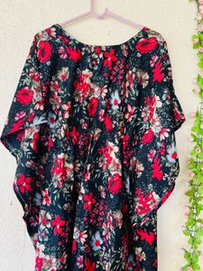 Floral Print Kaftan Dress