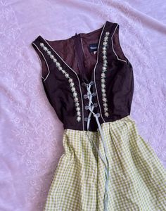 Dirndl Dress with Gingham Skirt