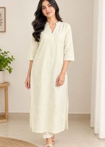 Elegant Cream Kurta Set