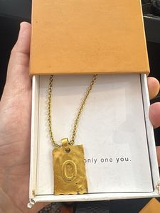 Gold Tone "O" Initial Necklace