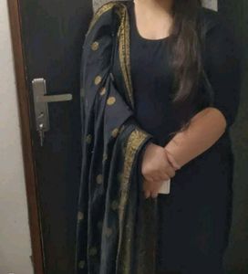 Xxl Size Kurta With Banarasi Dupatta
