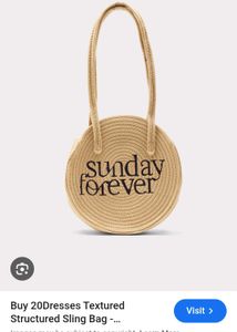 Sunday Forever  Jute Handbag