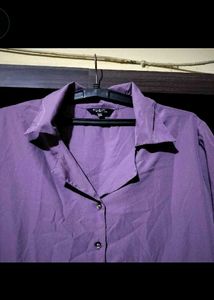 Elegant Purple Shirt Dress