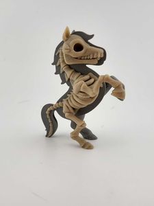 Skeleton Horse Figure 3D Printed Half Bone