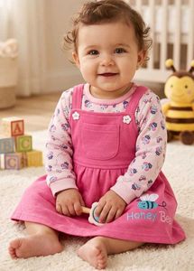 Adorable Honey Bee Dress Set