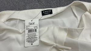 White Skater Skirt with Tie Detail