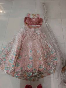 Stunning Pink Embroidered Lehenga Choli