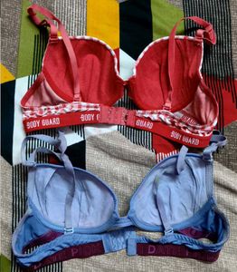 💜99Rs SALE💜Two-Pack Bras: Gingham &amp; Blue