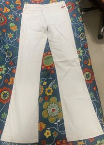 White Bootcut Denim Jeans