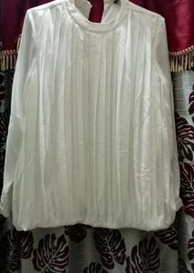 White Blouson Top