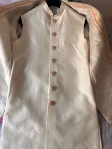 Men Heavy Work Jacket and Kurta Set