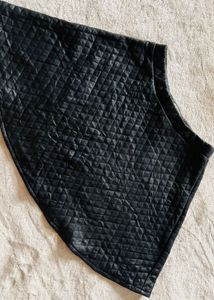 Quilted Black Mini Skirt