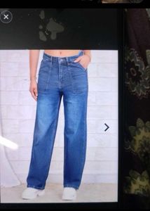 Stylish Wide Leg Denim Jeans