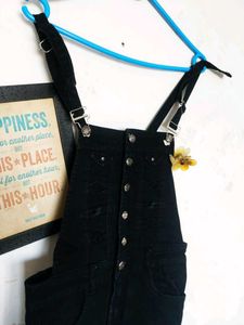 Trendy Black Denim Overall Jumpsuit!!!🫶