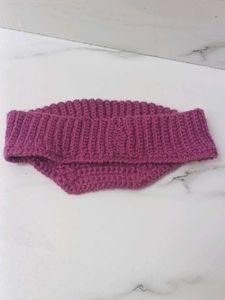 Handmade Purple Crochet Visor Hat