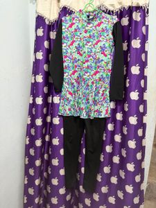Floral Swimsuit with attached Leggings