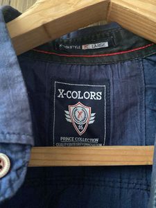 Men's Navy Blue Casual Shirt