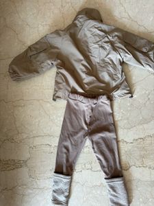 stylish kids bomber jacket and felt pant set