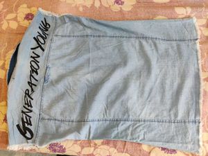 Denim Sleeveless Top
