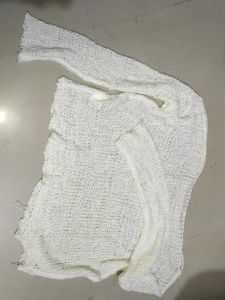 Sheer White Knit Sweater
