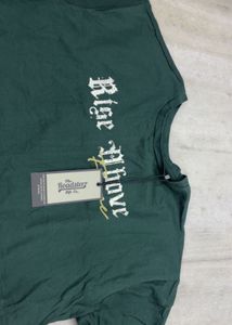 green crop t shirt