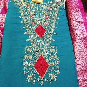 Embroidery Work Unstitched Suit