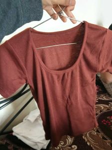 fitted square neckline top
