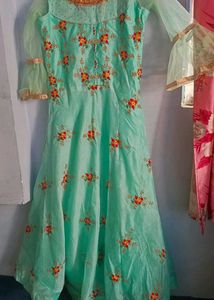 Elegant Embroidered Ethnic Gown
