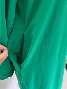 Vibrant Green Shirt Dress