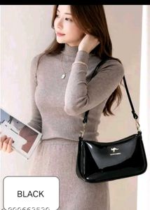 Chic Black Patent Hobo Bag