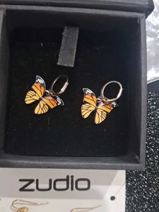 Zudio Beaded Dangle Earrings &amp; Butterfly Studs