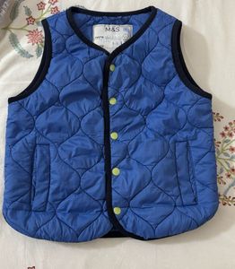 Kids Blue Quilted M&S Jacket