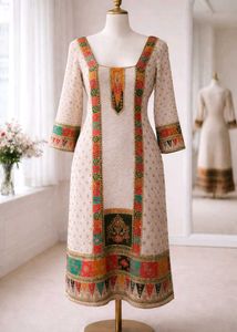 Boutique stitched Bubble silk Kurta Set