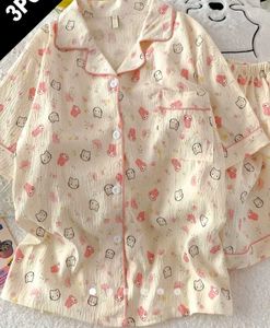 3 PCs Kitty Print Lounge Set