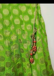 Navratri vibrant green garba outfit