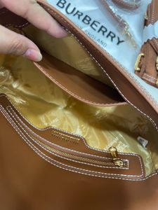 Burberry Canvas &amp; Leather Shoulder Bag